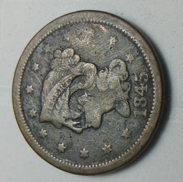 One-Cent-1845,-With-Resello.
